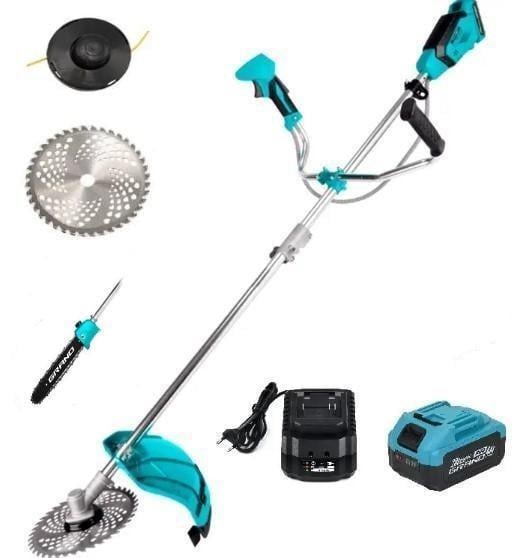 Триммер газонный аккумуляторный бесщеточный Grand АТГ-20 4в1 1 АКБ 4 Ач/ЗУ/шпуля с леской/косильный нож/насадка высотореза (26844063)