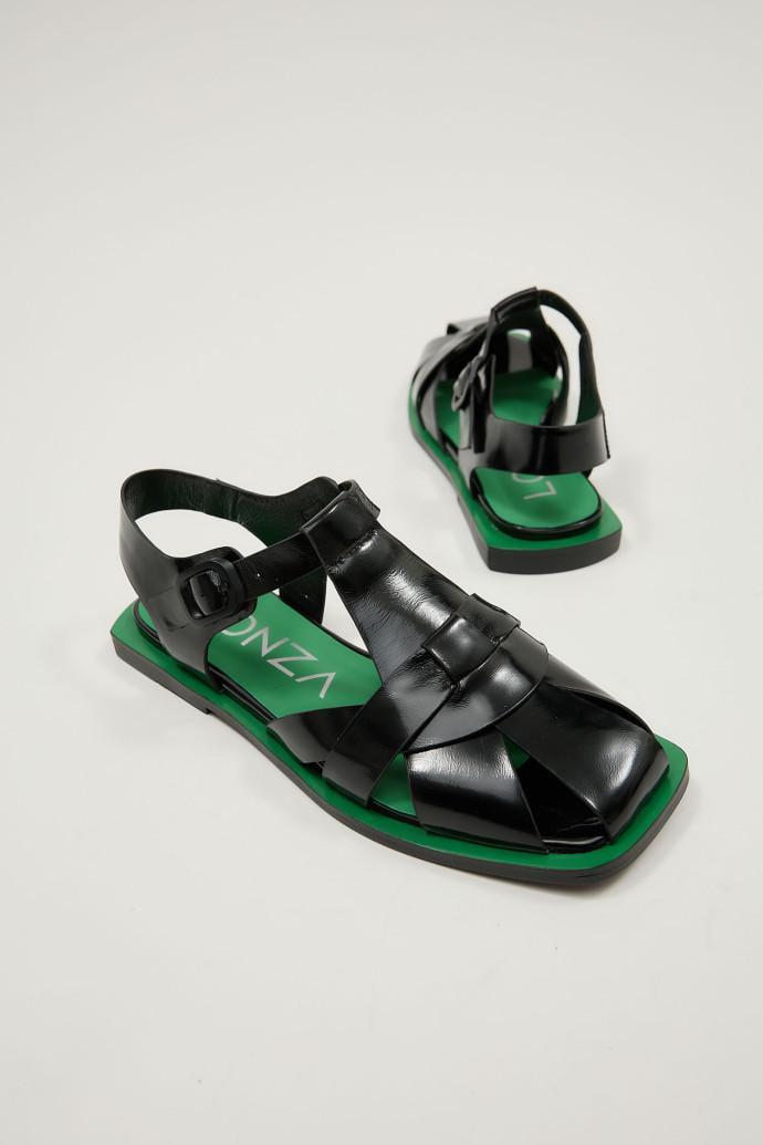 Босоножки женские LONZA на платформе р. 37 Черно-зеленый (186685)