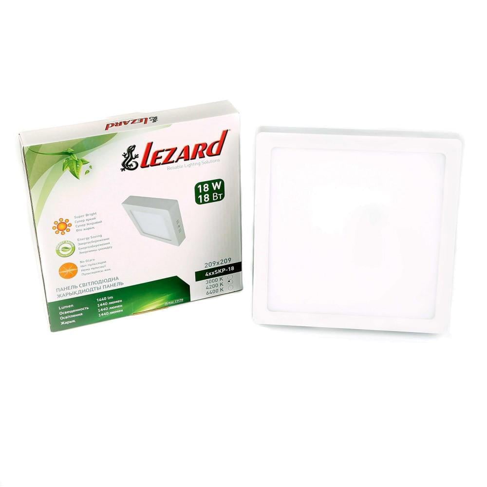 LED-панель накладная квадратная 18 Вт 210х210 4200K 1440 Lm (442SKP-18)