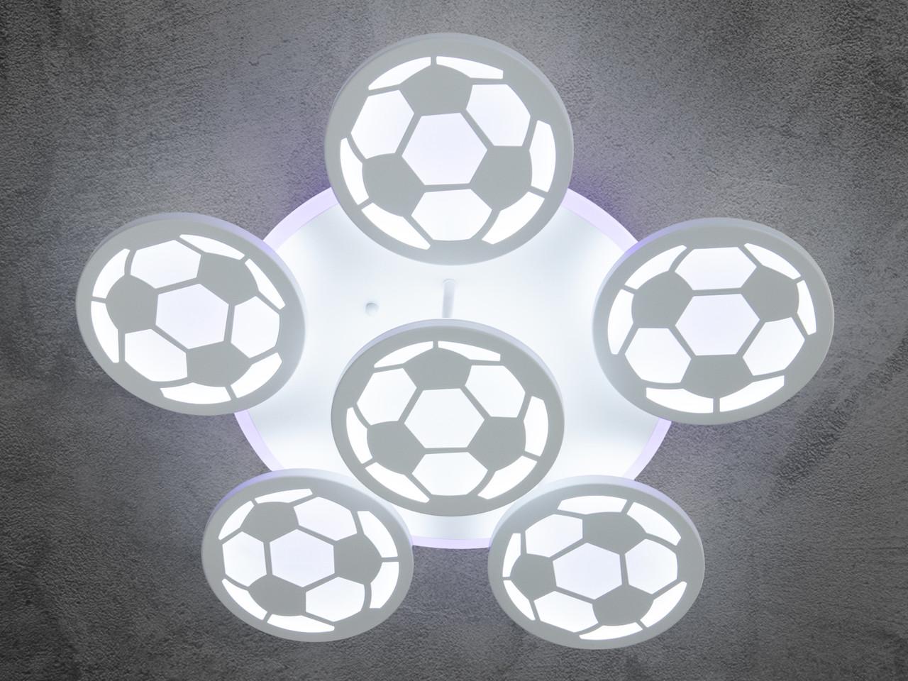 Люстра LED акриловая для детской с подсветкой 8065-5+1WH-LS 105 W на 14 кв.м Белый (1506249267) - фото 4 Люстра LED акриловая для детской с подсветкой 8065-5+1WH-LS 105 W на 14 кв.м Белый (1506249267) - фото 4