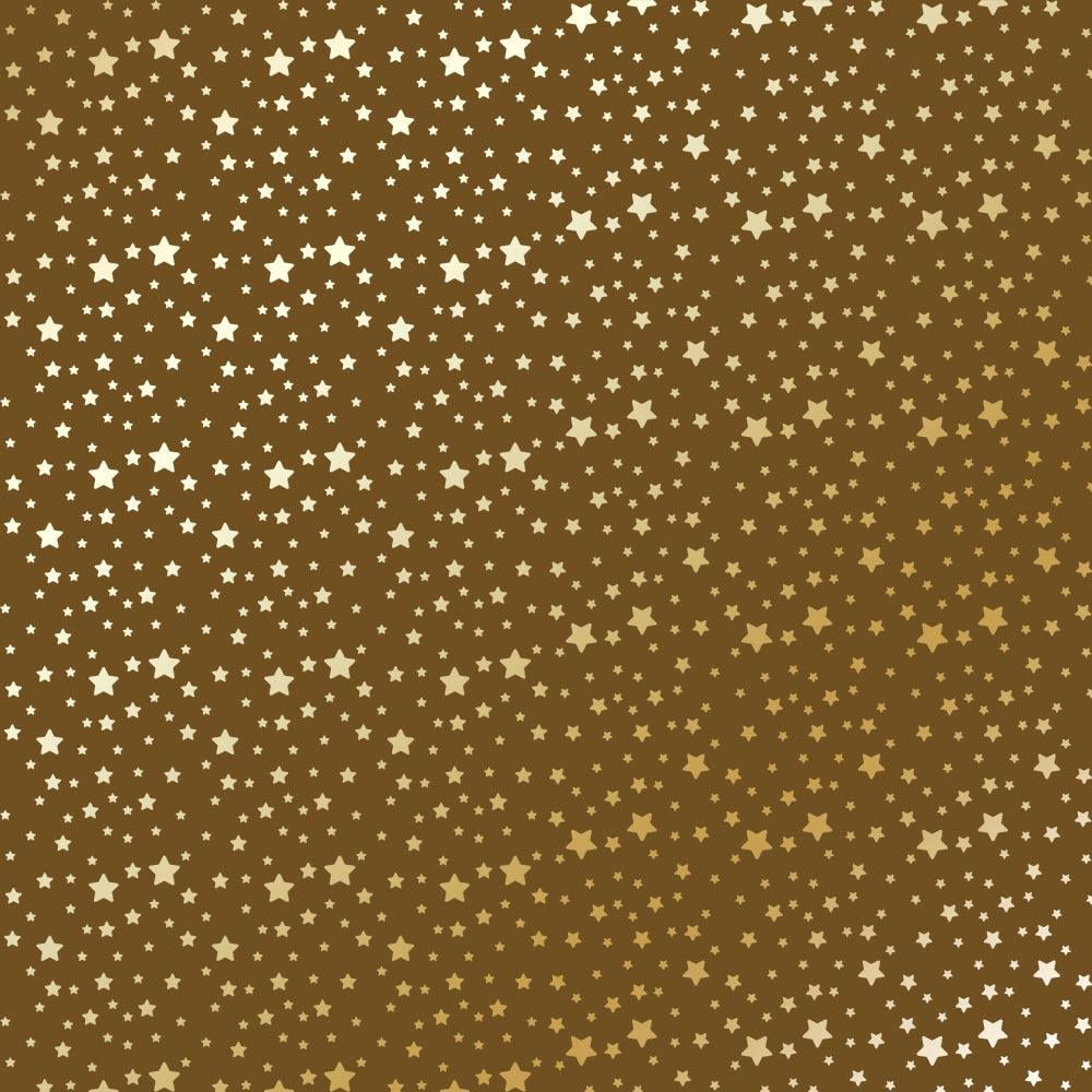 Лист бумаги односторонний Golden stars с фольгированием 30,5х30,5 см Milk Chocolate