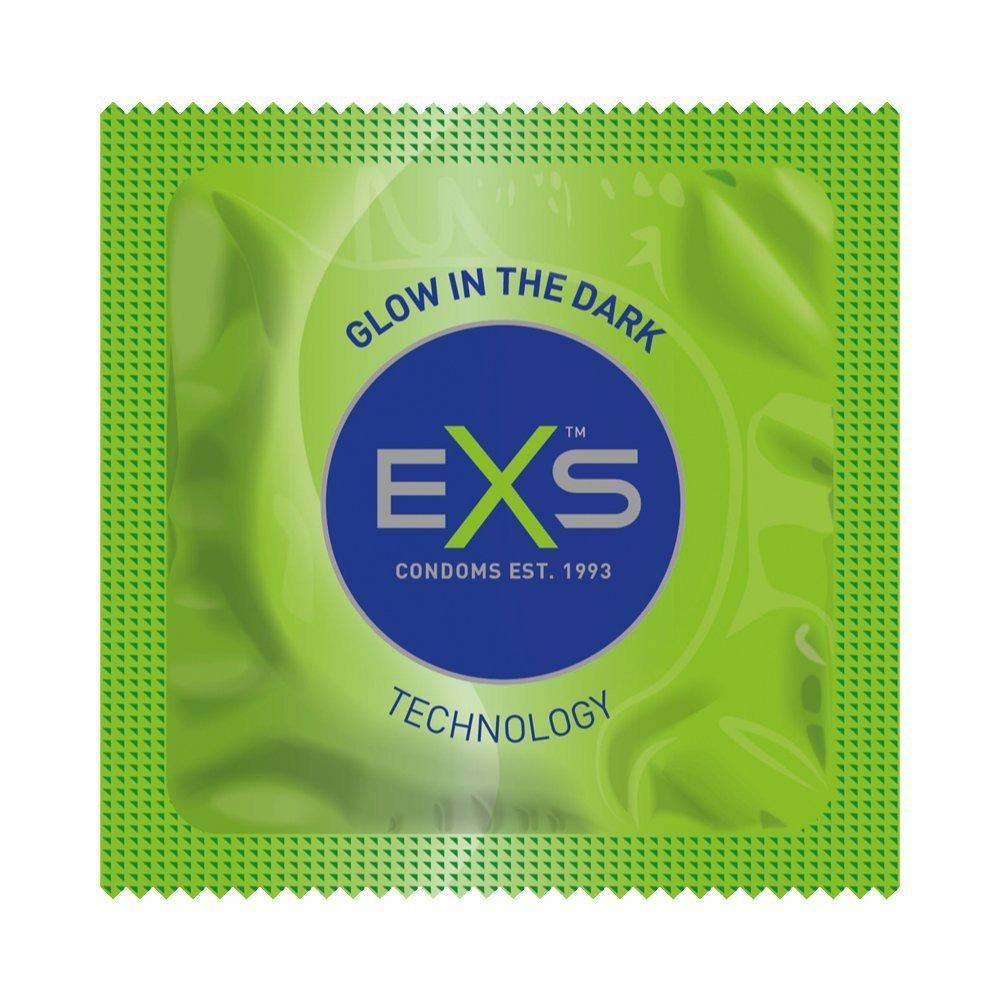 Презервативи що світяться в темряві EXS Glowing веганські 5 шт. (EXS102528)