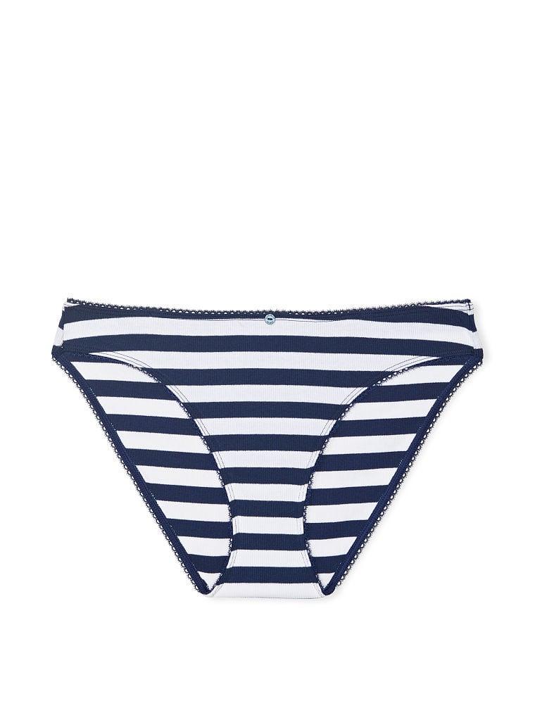 Трусики женские Victoria's Secret Stretch Cotton High-Leg рубчик L Синий (2094806626)
