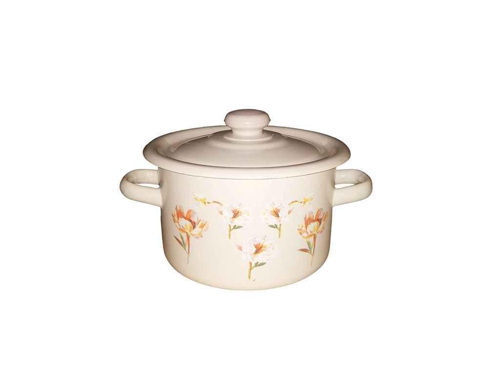 Кастрюля Idilia Цветочная фантазия 2 л Молочный (I1610)