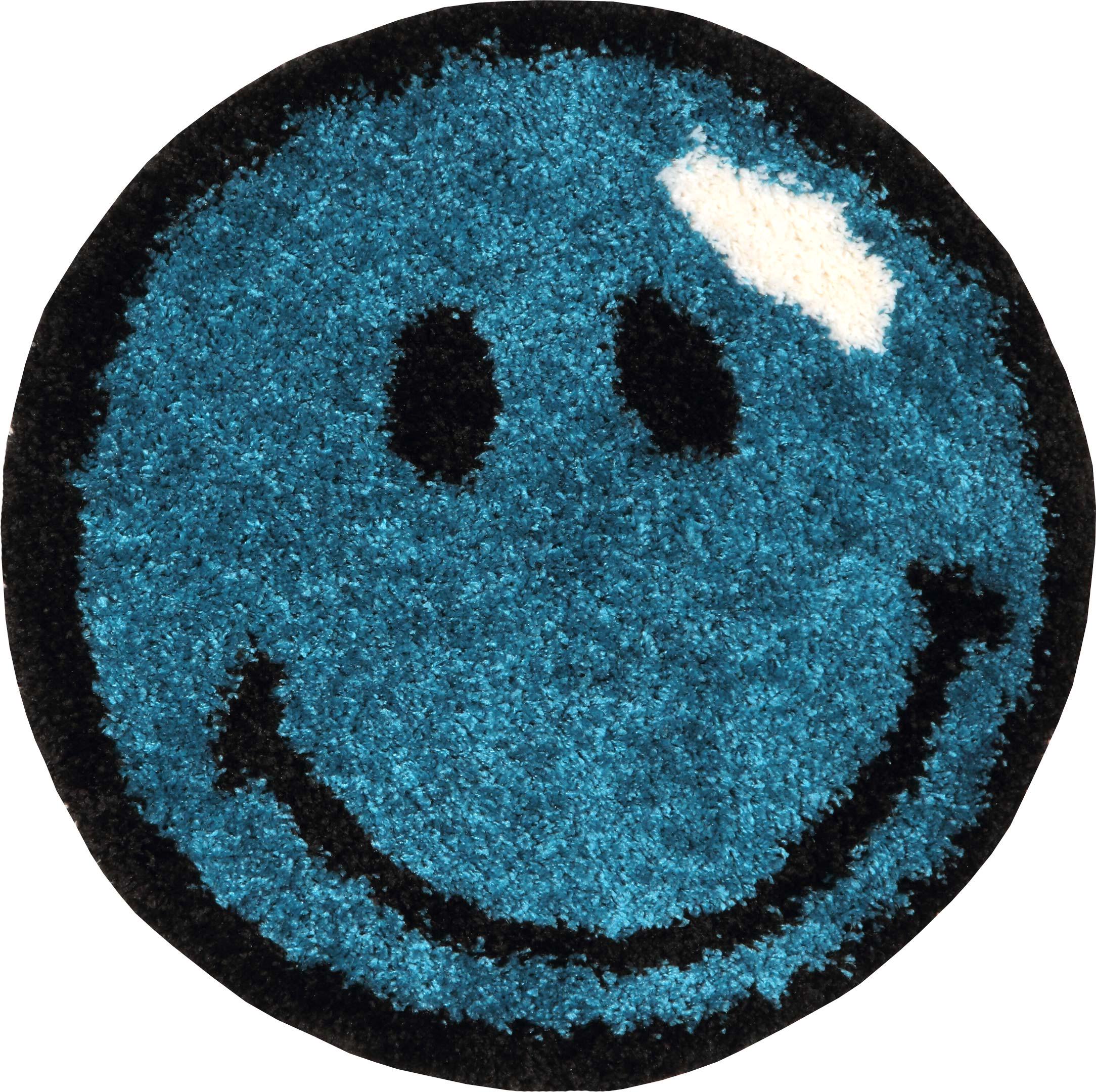 Ковер с длинным ворсом Karat Fantasy 12003/140 0,67x0,67 м круглый Голубой (00-00001427)