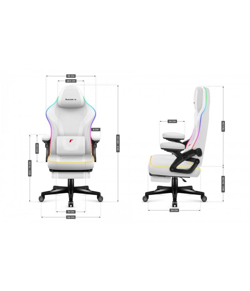 Компьютерное кресло Huzaro Force 4,6 ткань RGB White (19048220) - фото 10