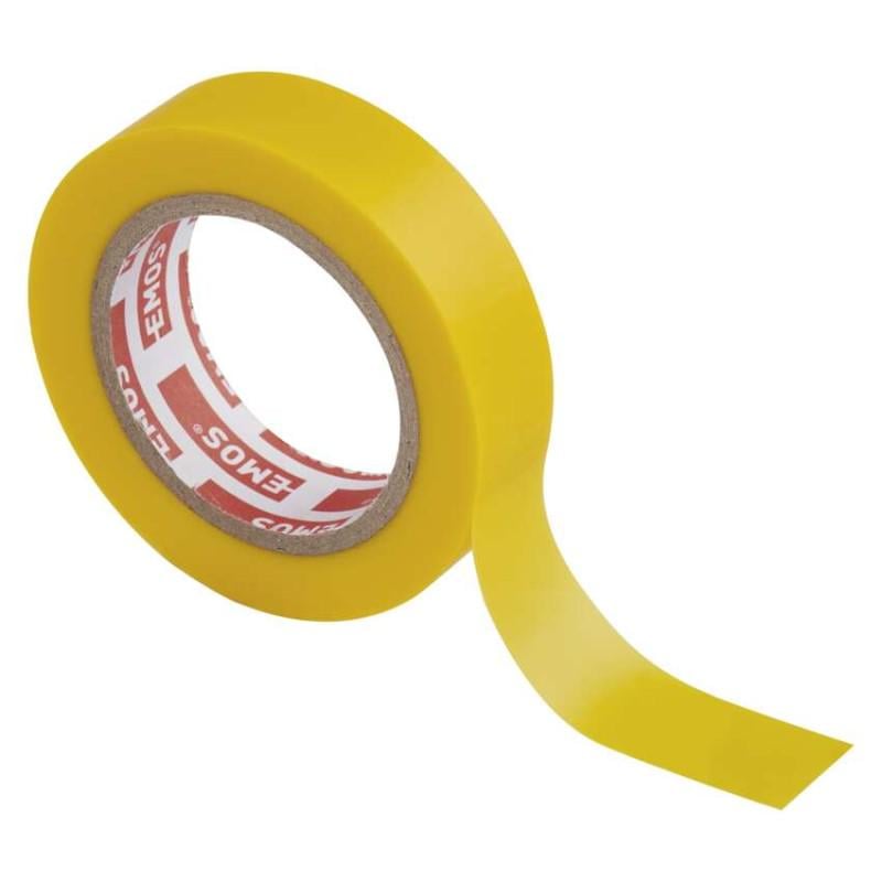 Лента изоляционная Emos F61516 PVC 15 мм 10 м Желтый (37805618)