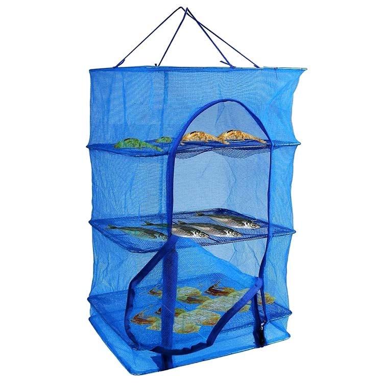 Сетка-сушилка для рыбы/овощей/фруктов/трав/грибов 3 яруса 34x34x64 см Синий (id_118962) - фото 6 Сетка-сушилка для рыбы/овощей/фруктов/трав/грибов 3 яруса 34x34x64 см Синий (id_118962) - фото 6