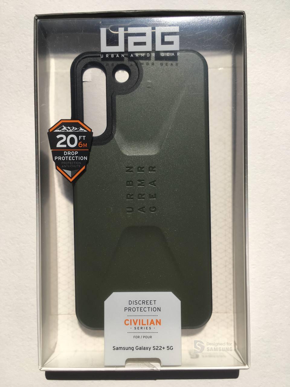 Чохол мілітарі протиударний UAG Civilian (21343D117272) для Samsung Galaxy S22 Plus 6.6" Olive - фото 2