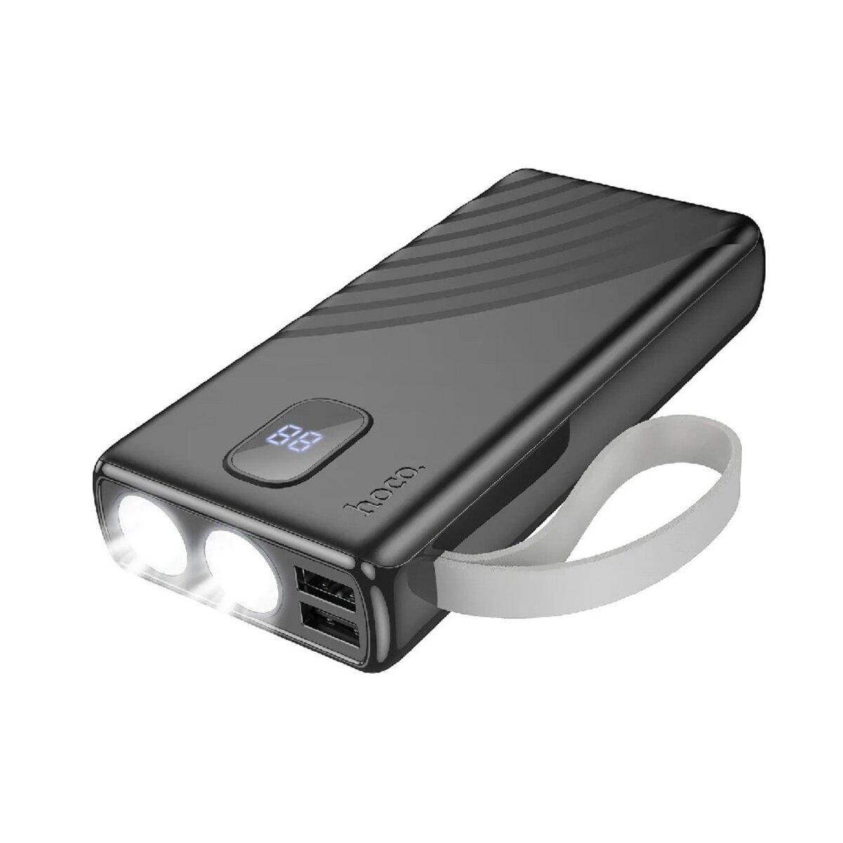 Павербанк Hoco J129A 20000 мАч с фонариком Черный (25688978)