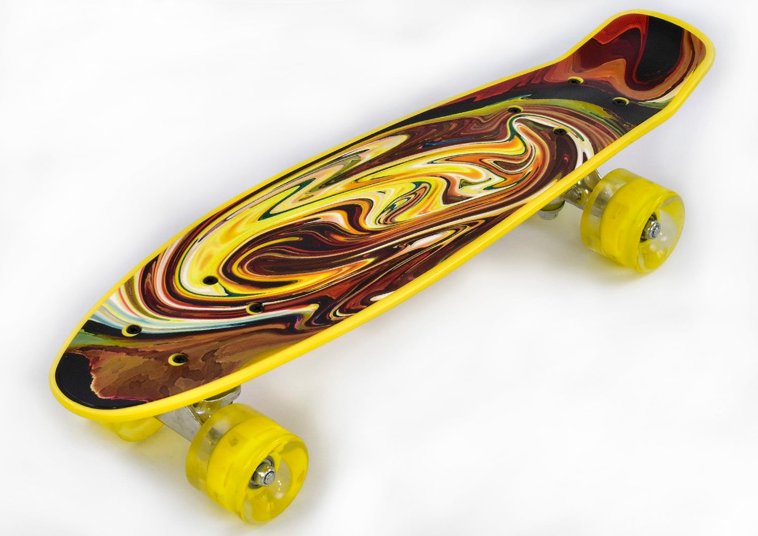 Пенниборд Best Board 55 см со светящимися колесами Разноцветный (74538)