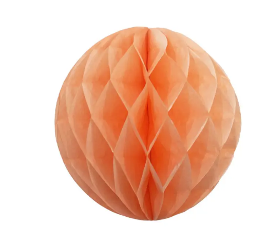 Шар бумажный соты 30 см Персиковый (181902)