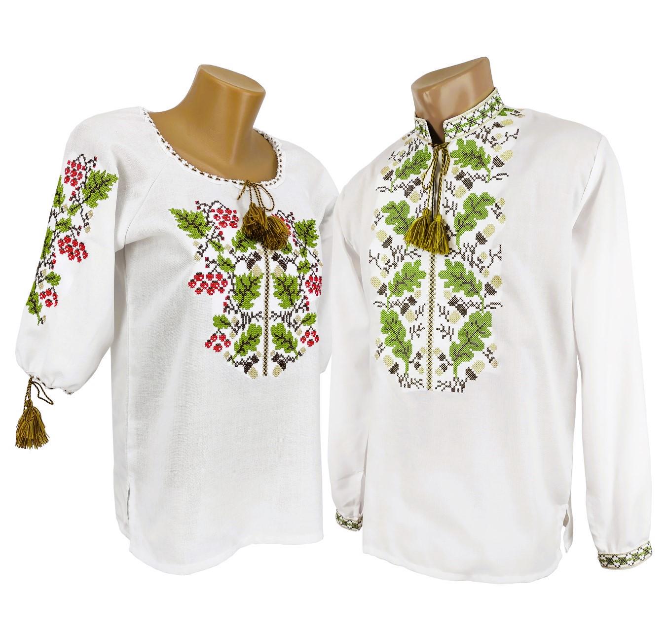 Вышиванка подростковая для мальчика Дубки натуральная р. 44 (77134/44) - фото 3