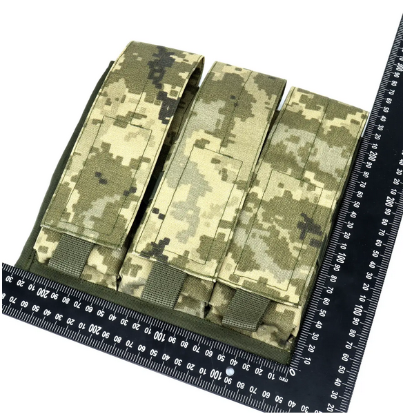 Підсумок під 3 магазини Cordura 1000D з клапаном Піксель - фото 5 Підсумок під 3 магазини Cordura 1000D з клапаном Піксель - фото 5