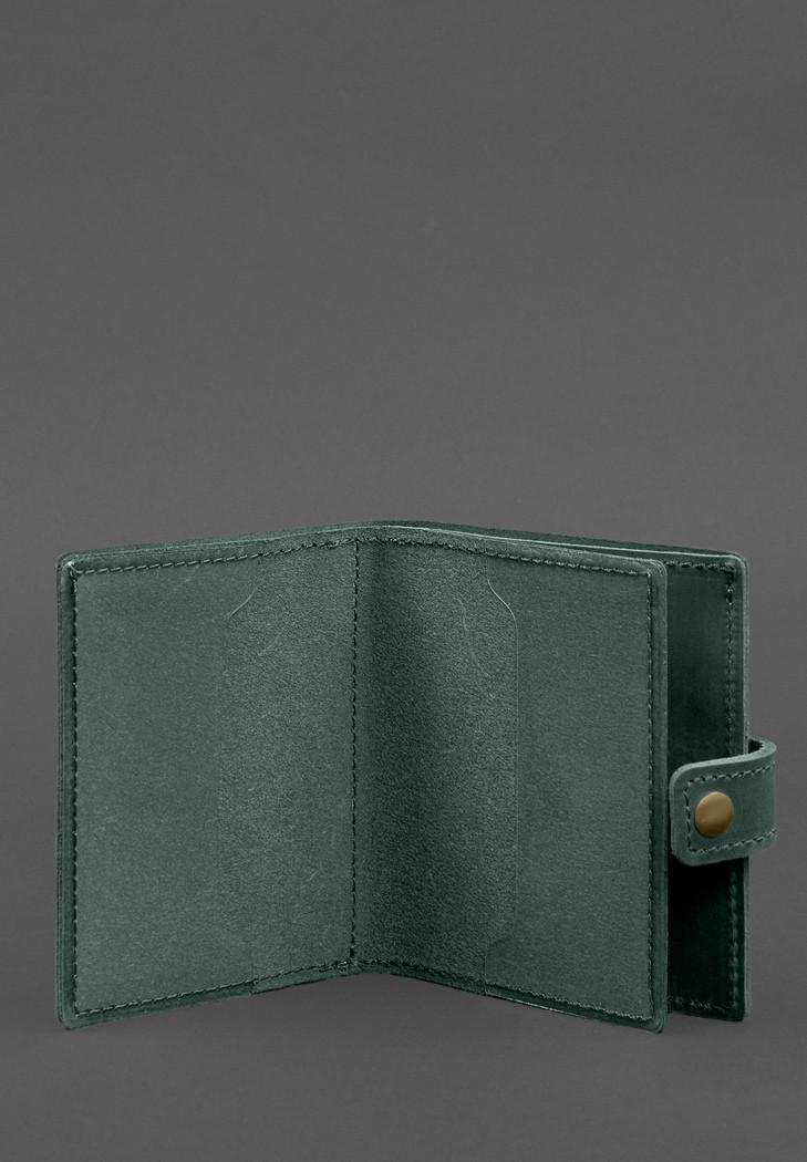 Обложка-портмоне кожаная для удостоверения офицера ГПСУ 11.2 Crazy Horse Зеленый (A-028702) - фото 5 Обложка-портмоне кожаная для удостоверения офицера ГПСУ 11.2 Crazy Horse Зеленый (A-028702) - фото 5