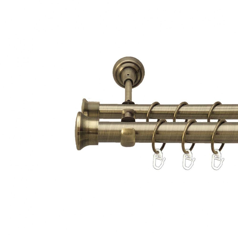 Карниз Orvit Дуо двухрядный гладкий 25/19 мм 300 см Антик (4199035)