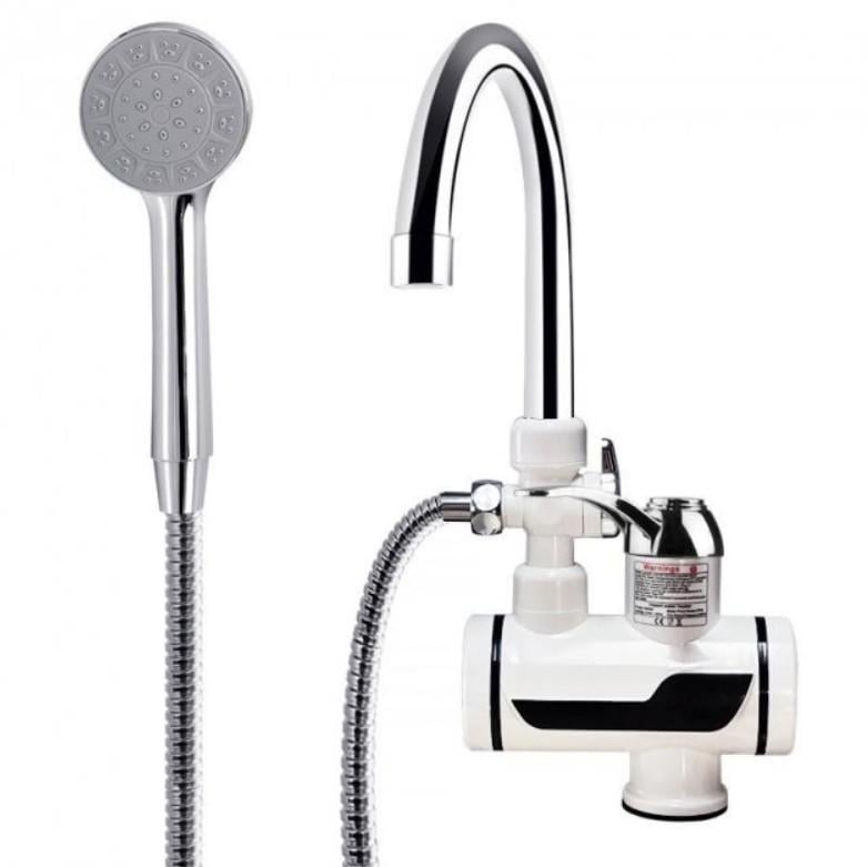 Проточний водонагрівач з екраном та душем Instant Electric Heating Water Faucet FT-001 нижнє підключення (19100795)