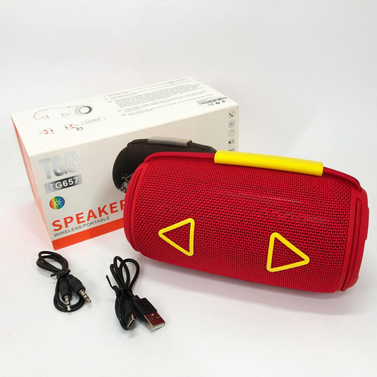 Колонка Bluetooth TG657 з RGB підсвічуванням 1500 mAh Червоний - фото 11