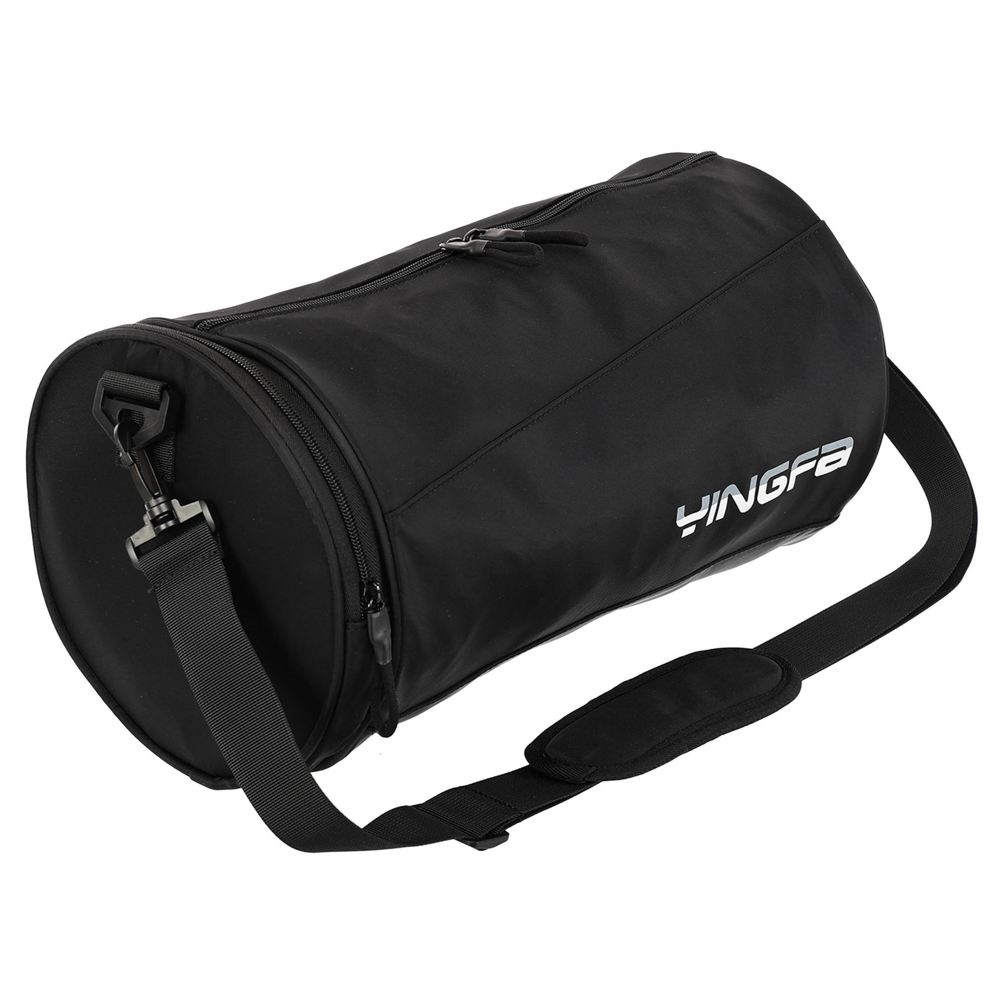 Сумка спортивна Бочонок YINGFA WF2228 нейлон 39х22х22 см Чорний (WF2228_Черный)