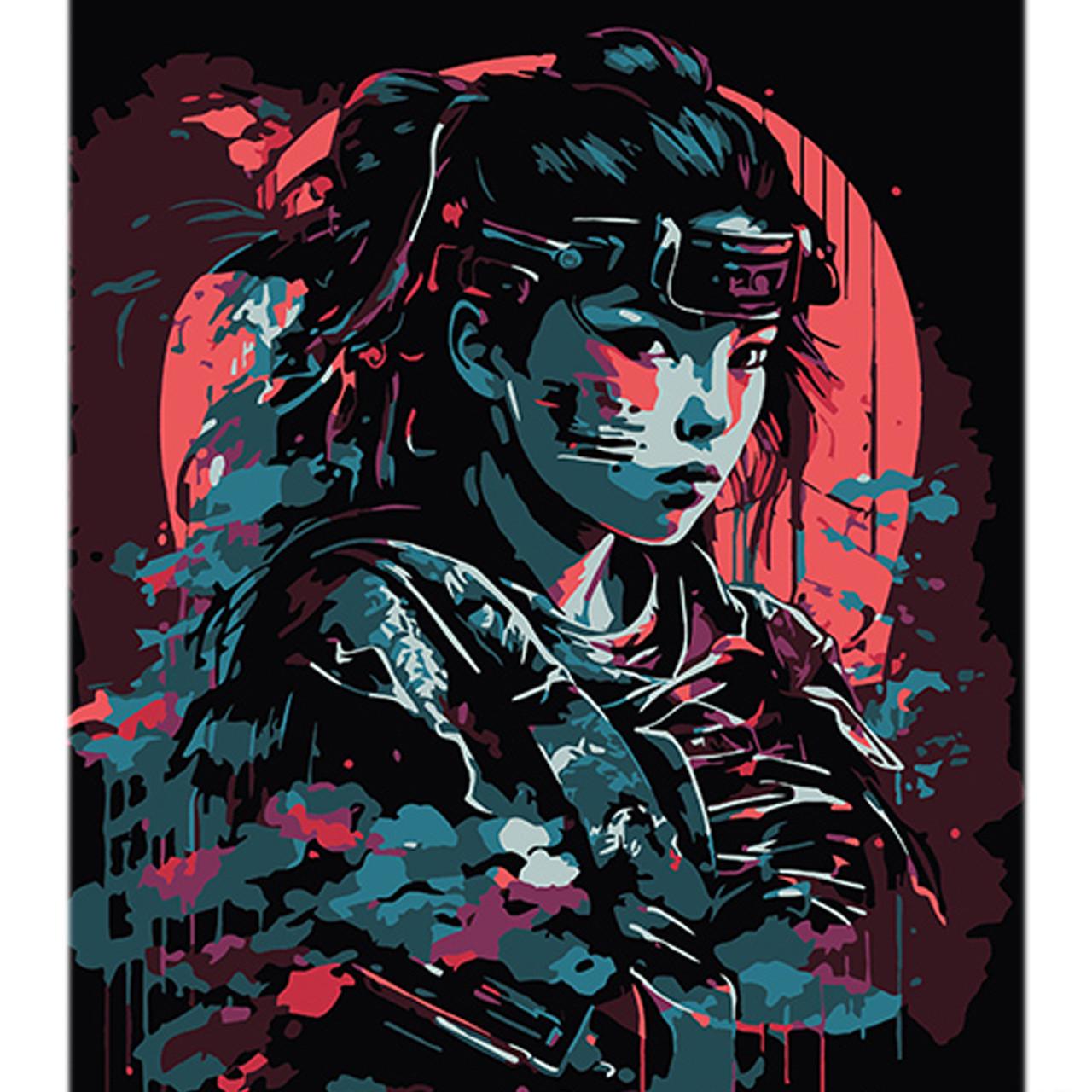 Картина по номерам Strateg Премиум Элегантность и сила на черном фоне 40х50 см (AH1124)