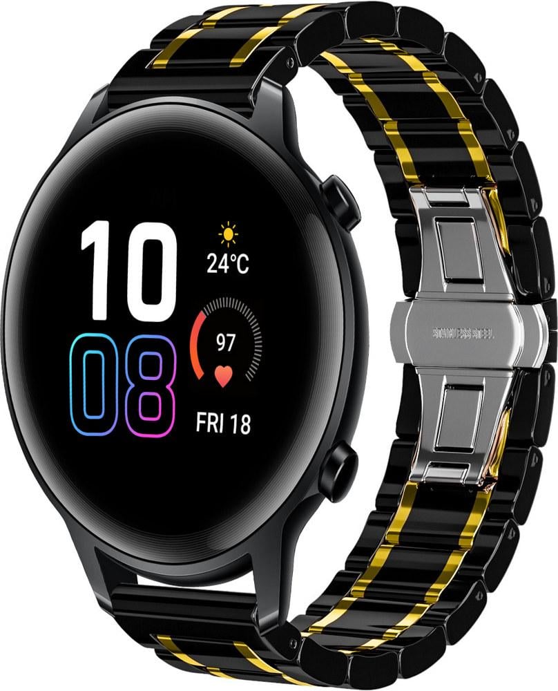 Ремешок керамический Ceramo для Honor Magic Watch 2 42 мм Black/Gold (28743-02) Ремешок керамический Ceramo для Honor Magic Watch 2 42 мм Black/Gold (28743-02)