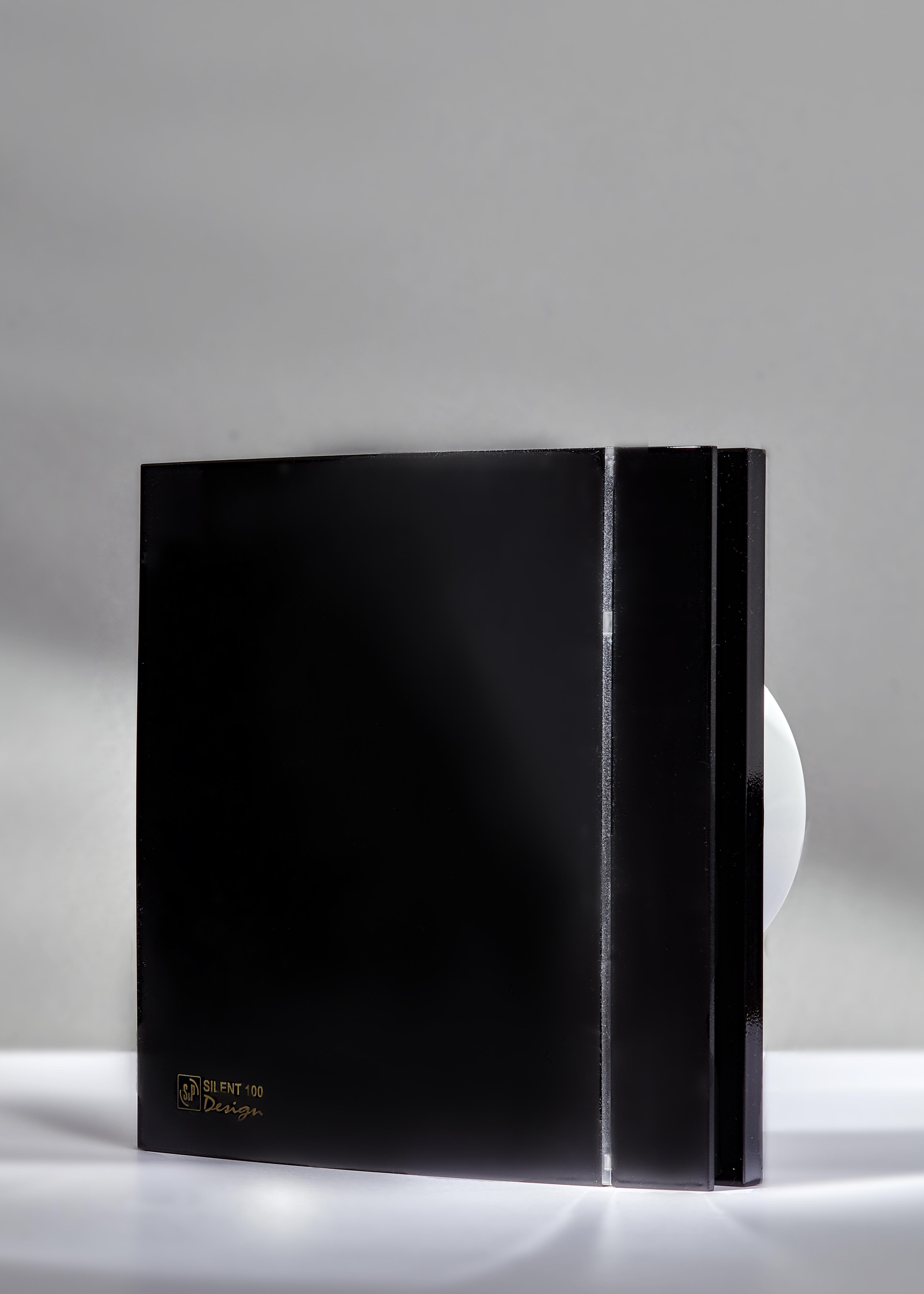 Вентилятор вытяжной для ванной Soler&Palau SILENT-100 CRZ BLACK Design 3C с таймером