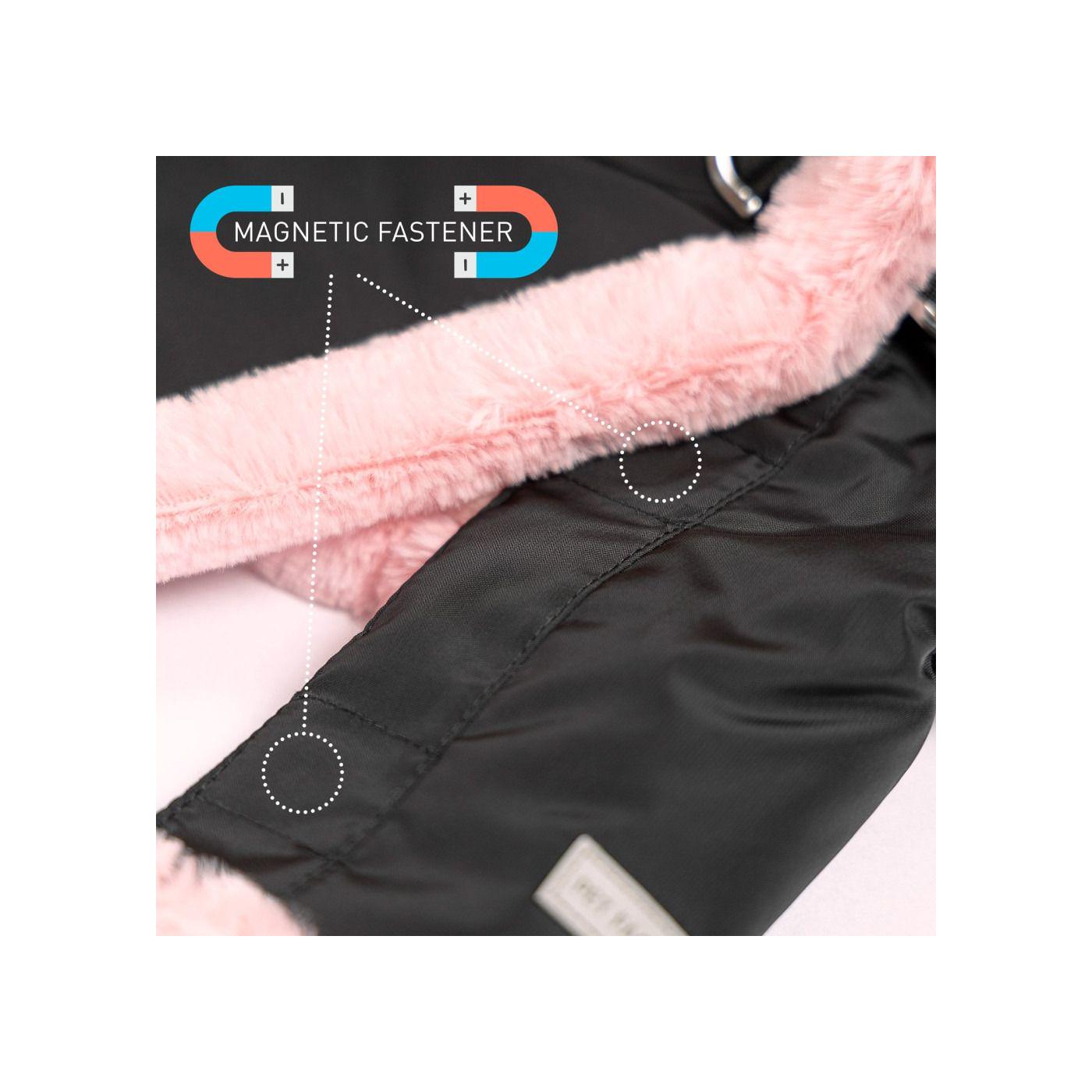 Куртка для собак Pet Fashion Mery для дівчаток ХS Чорний/Рожевий (PR244313) - фото 3