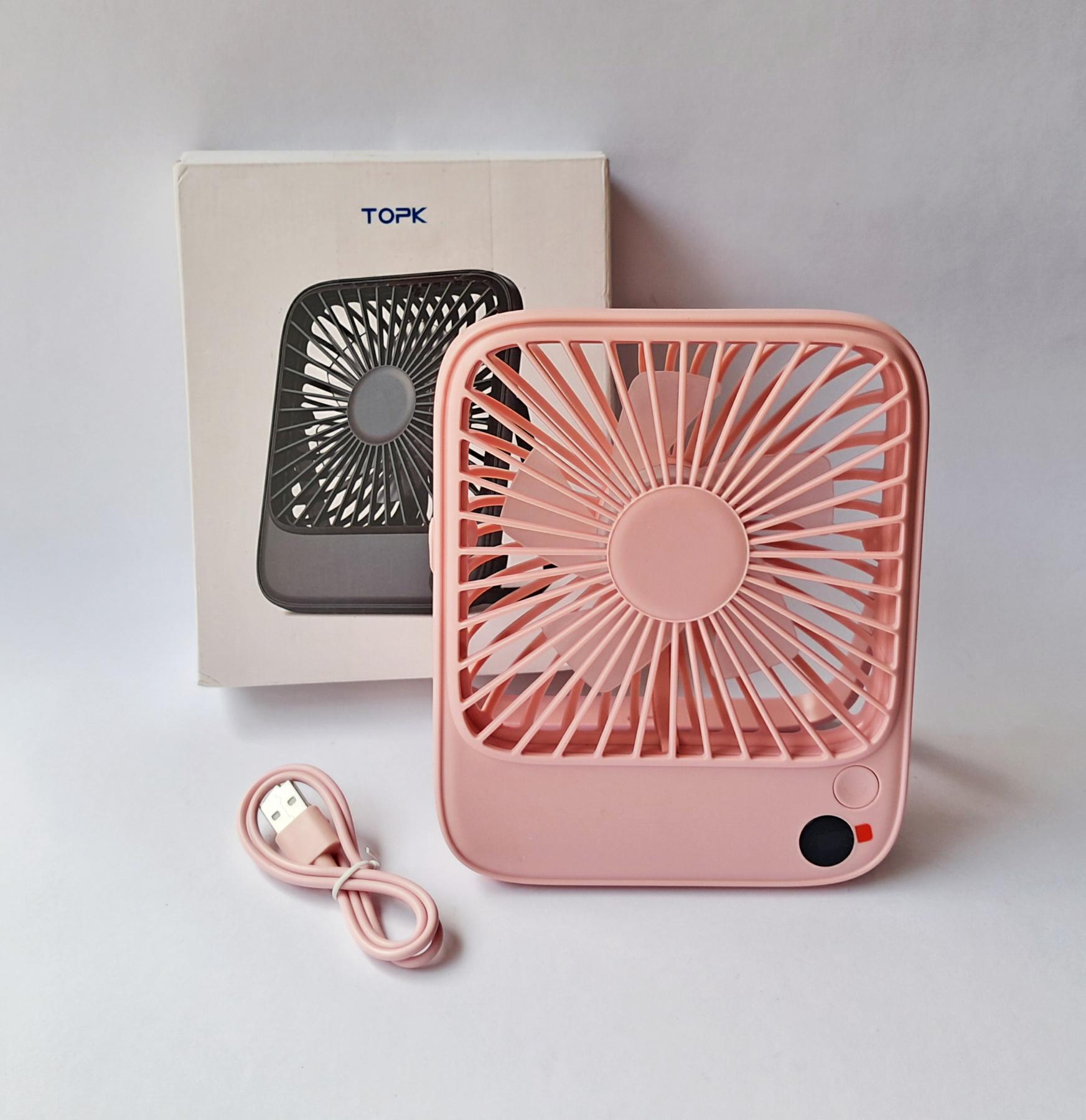 Вентилятор аккумуляторный портативный 4600 мАч Розовый (К65PINC)