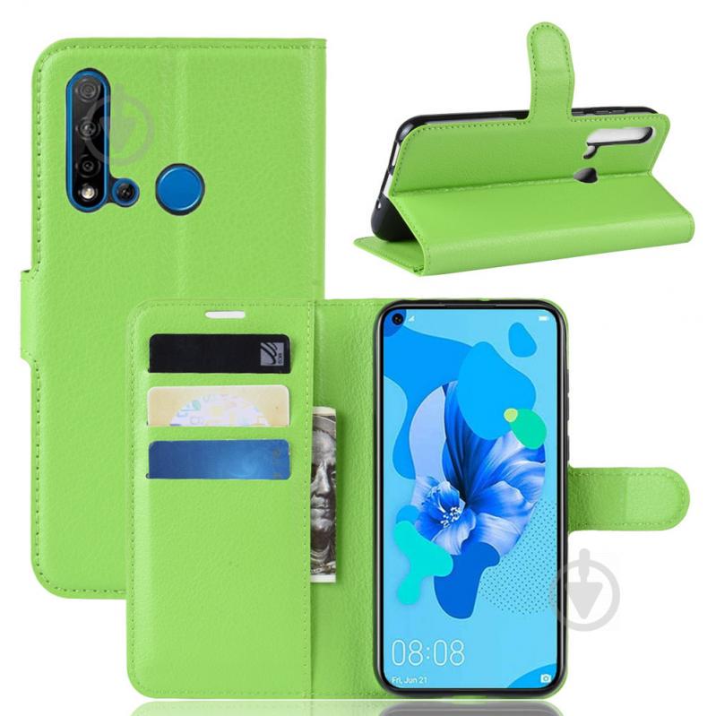 Чехол-книжка Litchie Wallet для Huawei P20 Lite 2019 / Nova 5i Green (hub_ynkf63870) - фото 2