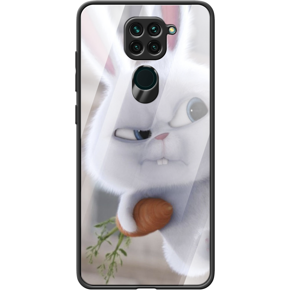 Чехол с рисунком Boxface Xiaomi Redmi Note 9 Rabbit Snowball Черный силикон со стеклом (39801-up1116-40102)