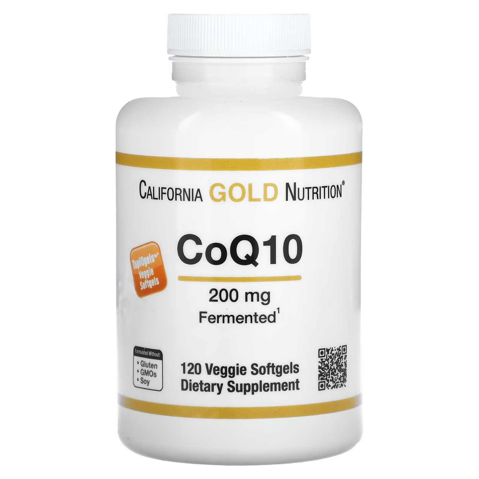 Коэнзим California Gold Nutrition Q10 200 мг 120 растительных капсул