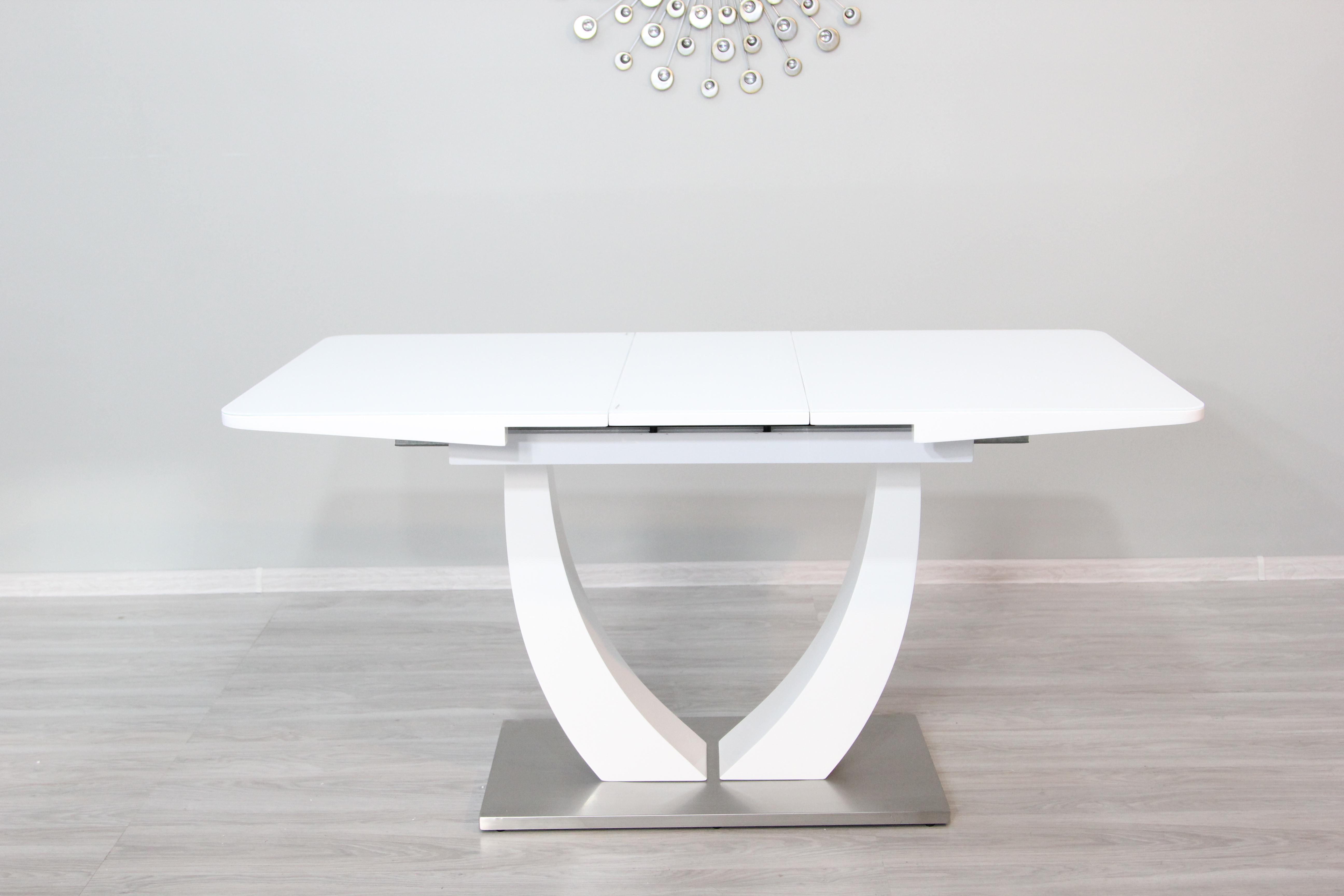 Обідній стіл скляний Євродім Concord T-904 1600/2000х900х760 мм White (24680595)