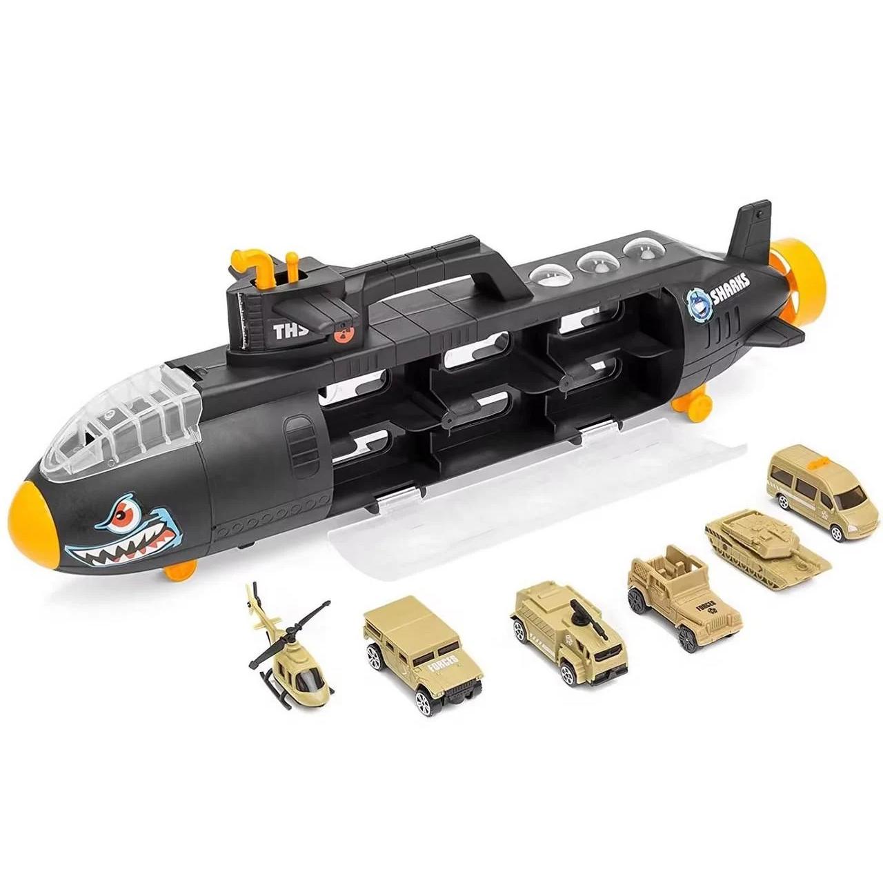 Игрушечный набор Shark Подлодка с военными машинками и вертолетом (28443705)