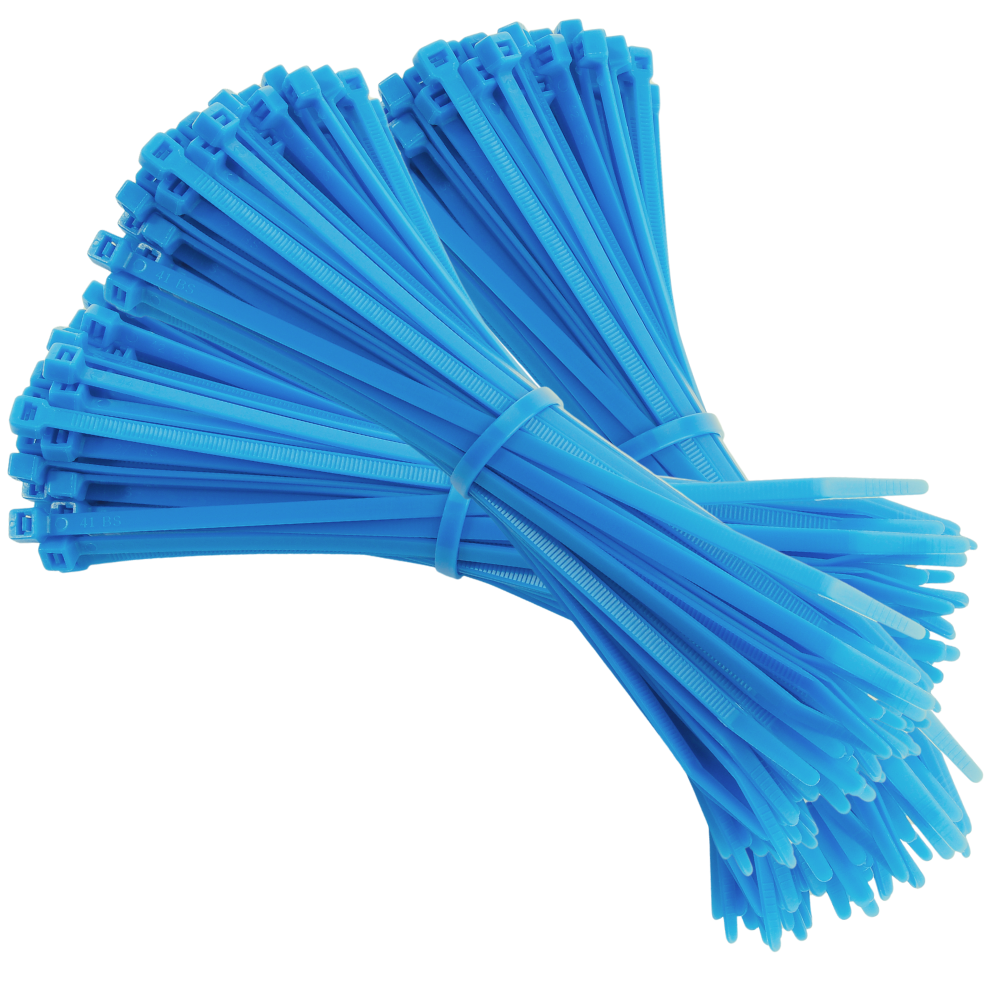 Хомуты стяжки пластиковые универсальные 1000 шт. 3х100 мм Голубой (styaygki_100_blue)