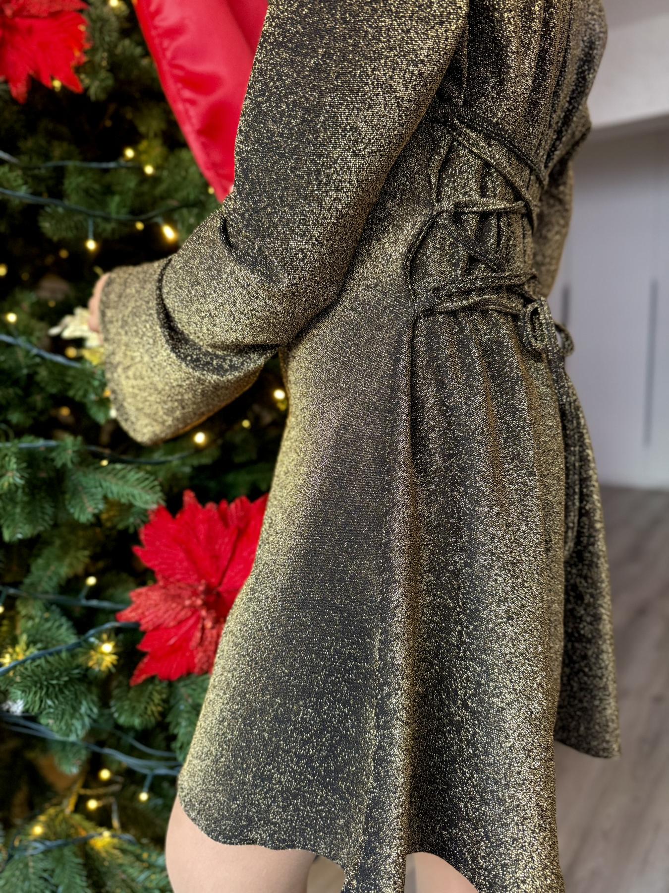 Платье блестящее подростковое из люрекса IRmAS 1324 152 см Золотой - фото 3 Платье блестящее подростковое из люрекса IRmAS 1324 152 см Золотой - фото 3