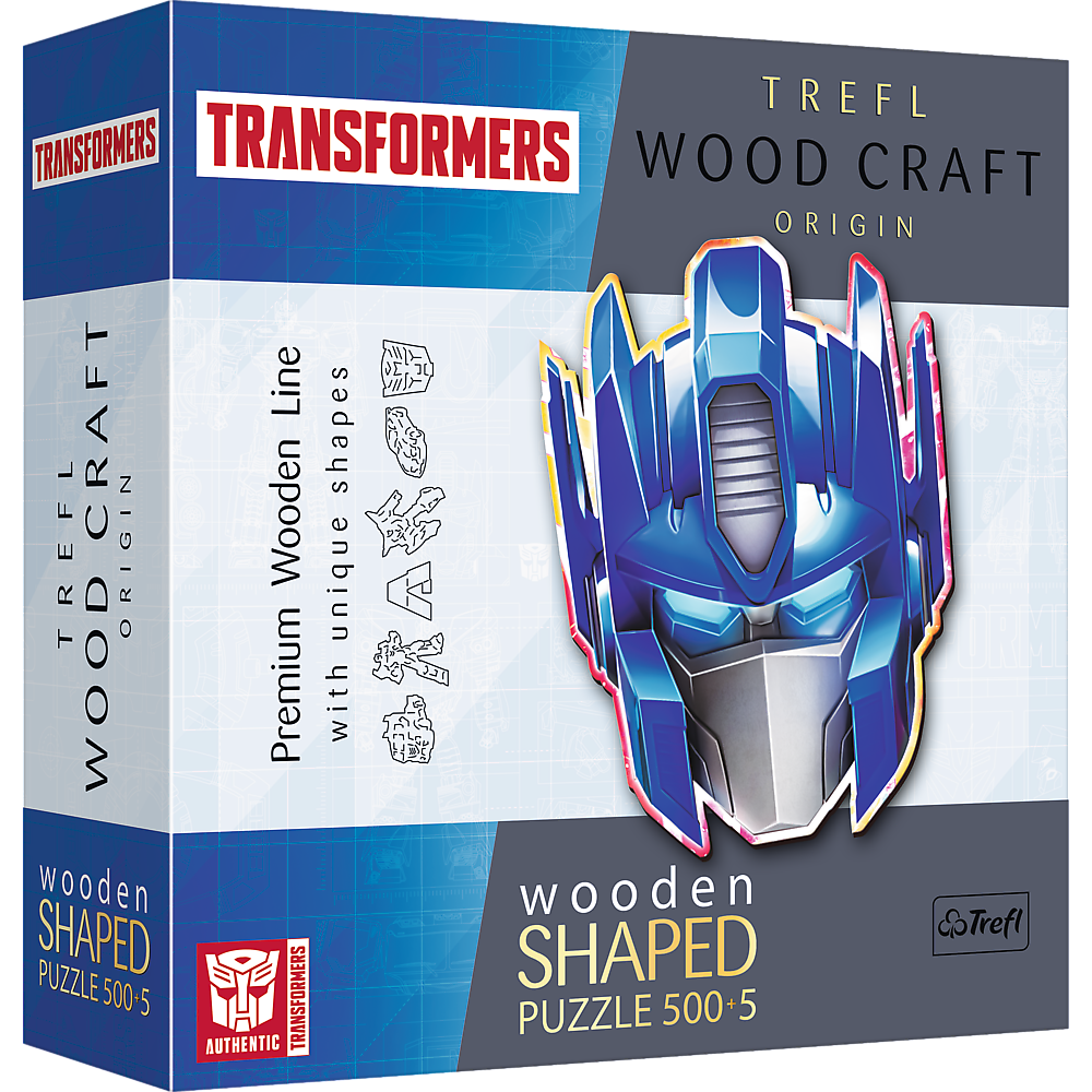 Пазли фігурні з дерева Маска робота Trefl 500+5 елементів (5900511201956 20195)