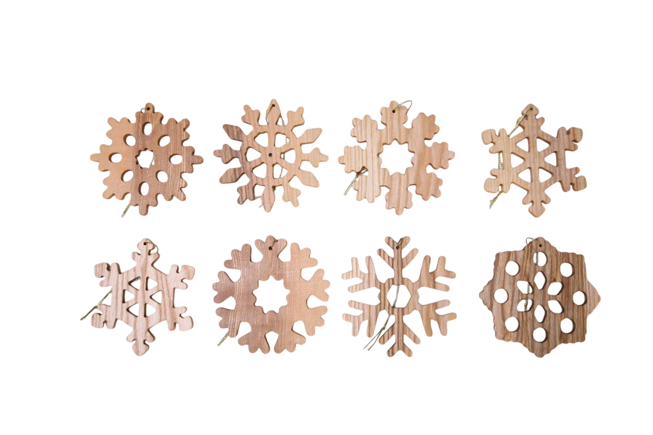 Украшения новогодние Снежинки десны D 11x0,8 см 8 шт. (WD-199.4)