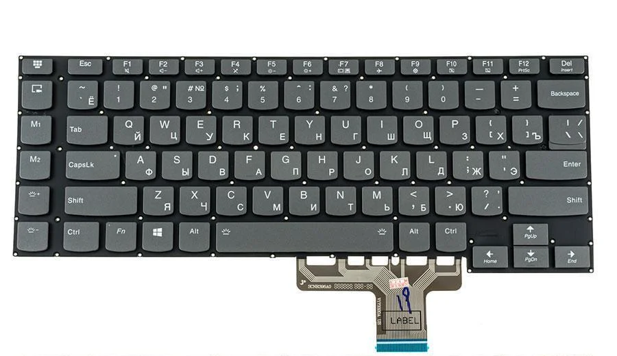 Клавіатура для ноутбука Lenovo Legion Y740-15IRH RGB без фрейму/підсвічування клавіш Чорний (183309)
