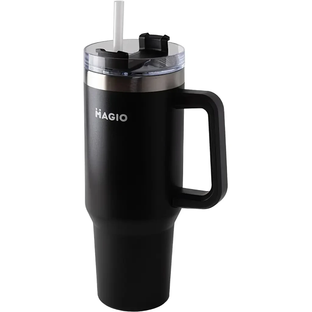 Термокухоль із соломинкою Magio MG-1087 вакуумні стінки 1200 мл Чорний (2617415675) - фото 2 Термокухоль із соломинкою Magio MG-1087 вакуумні стінки 1200 мл Чорний (2617415675) - фото 2