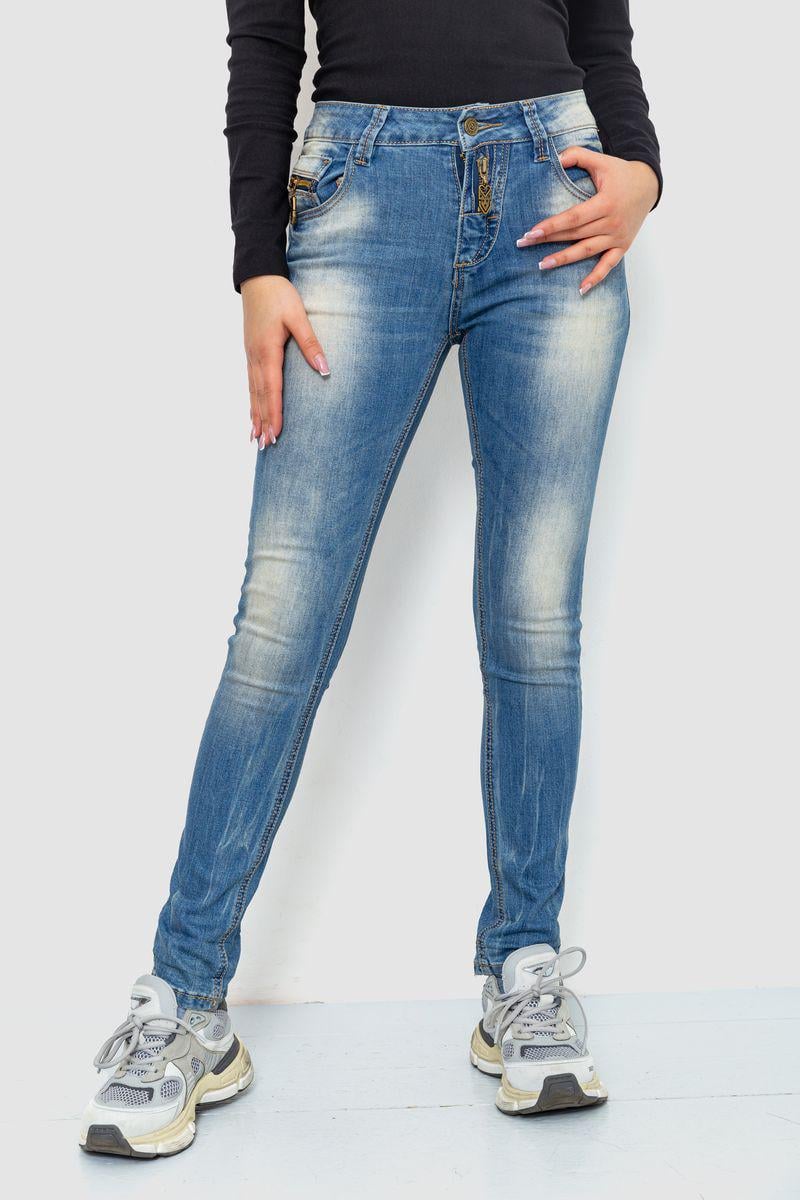 Джинсы женские с потертостями Ager 244RS03 р. 28 Синий (65f2d3f8a4b9607aef04ec71)