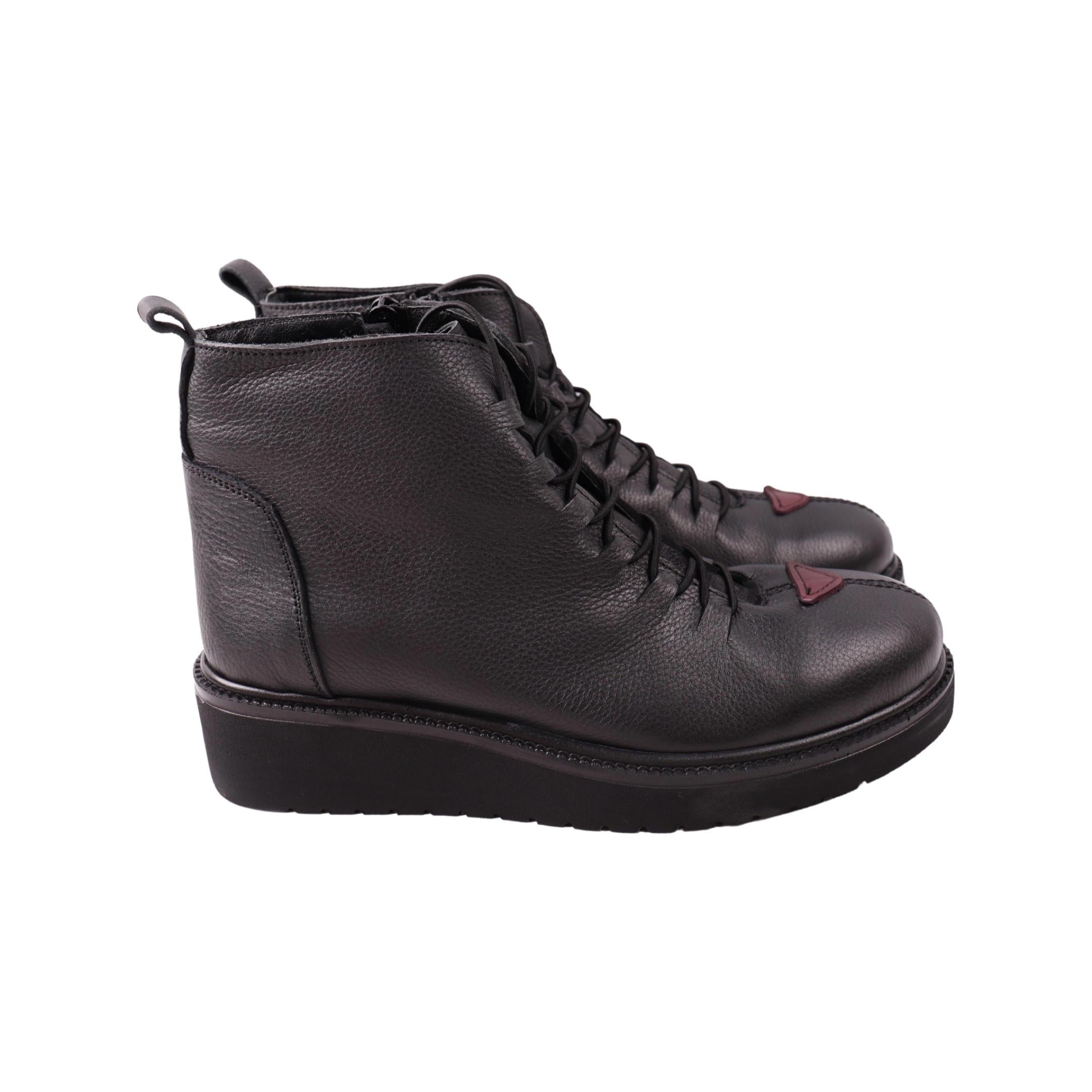 Ботинки женские Kesim натуральная кожа р. 36 Черный (189-23DHC)