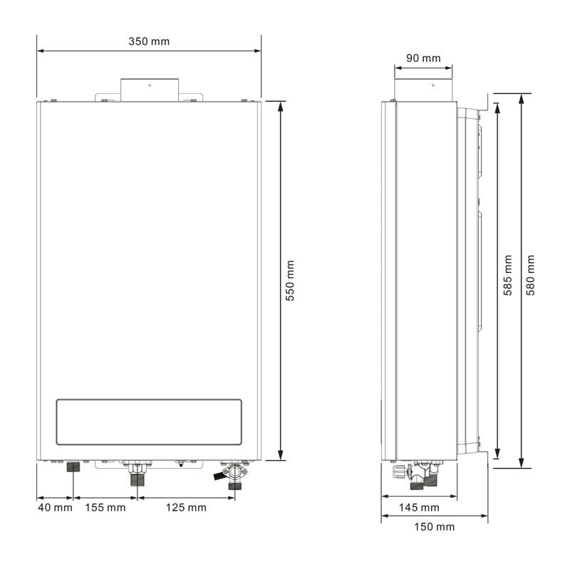 Колонка газова турбована Piegaz Hermes B Turbo Grey (67790) - фото 3 Колонка газова турбована Piegaz Hermes B Turbo Grey (67790) - фото 3