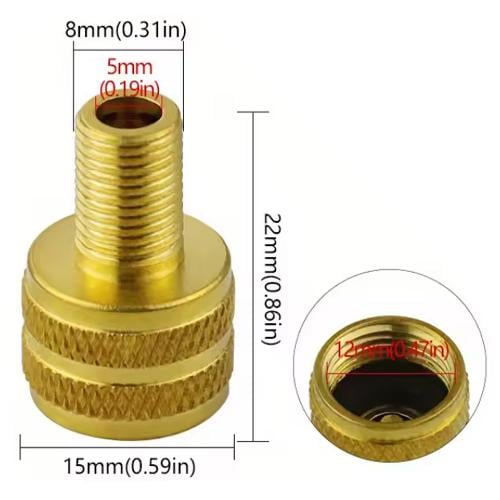 Переходник-адаптер для шинного клапана вентилей EM VG12-VG8 латунь (927196) - фото 6 Переходник-адаптер для шинного клапана вентилей EM VG12-VG8 латунь (927196) - фото 6