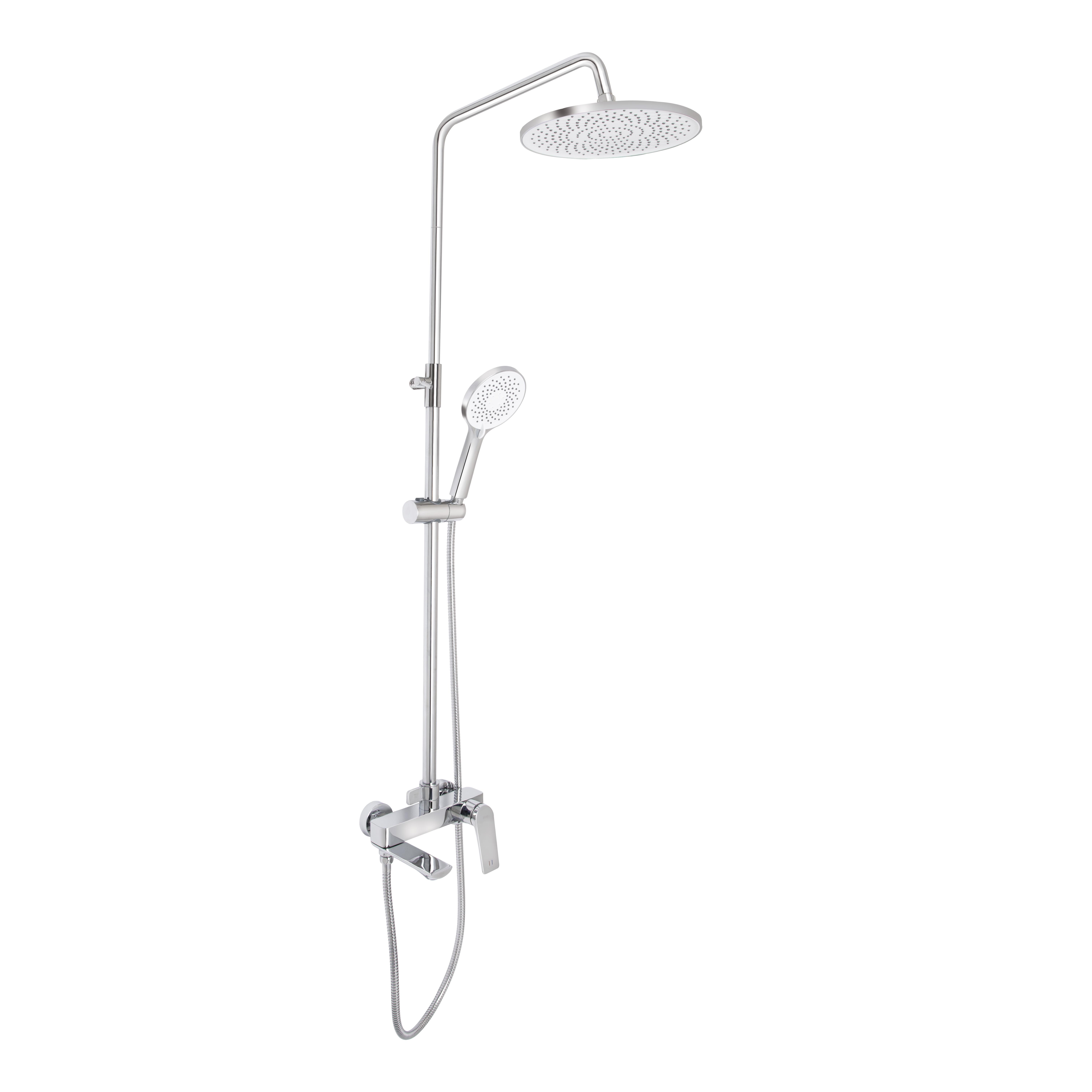 Душевая система Q-tap Vlasta New QTVLA111CRM45650 на три потребителя с изливом Chrome (SD00051774)