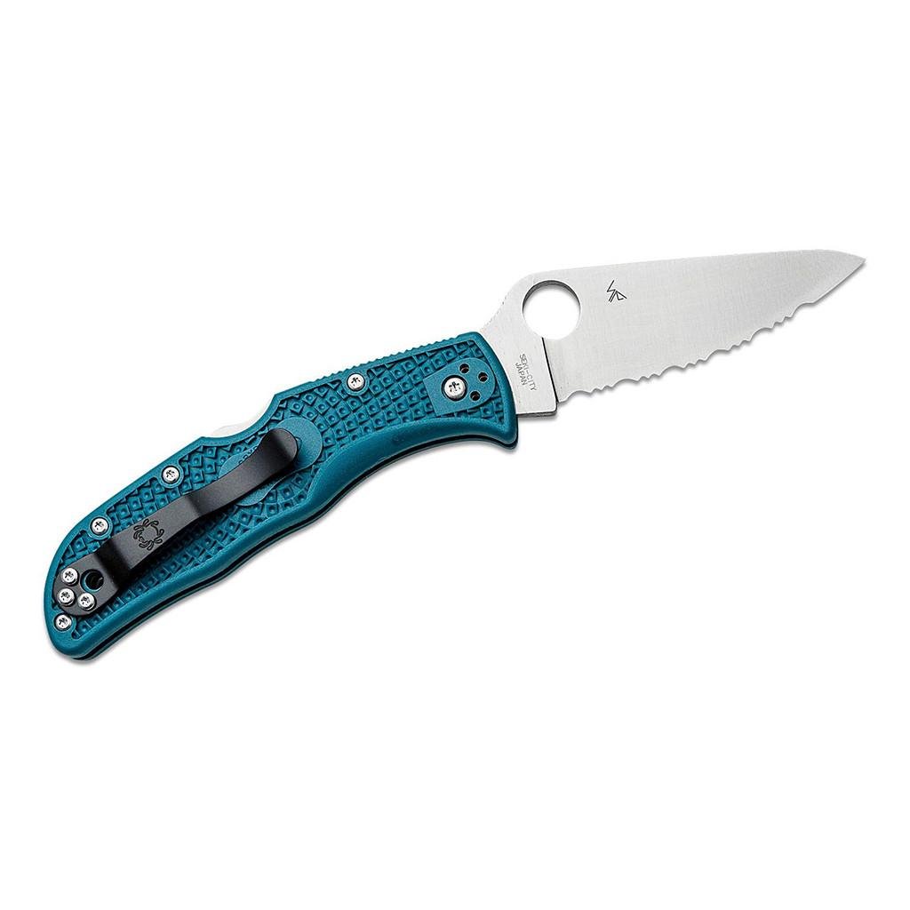 Ніж Spyderco Endela K390 Serrated Blue (C243FSK390) - фото 2