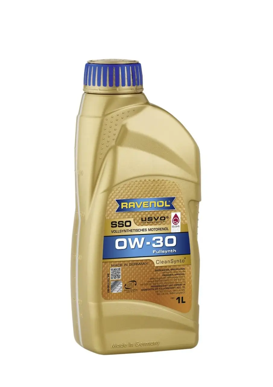 Моторне мастило RAVENOL 0W-30 SSO Fullsynth PAO SN/CF A3/B4 1 л (1111100-001)