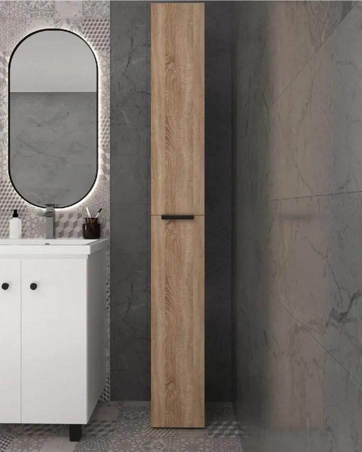 Шафа для ванної ШВК-34 Антрацит/Дуб сонома