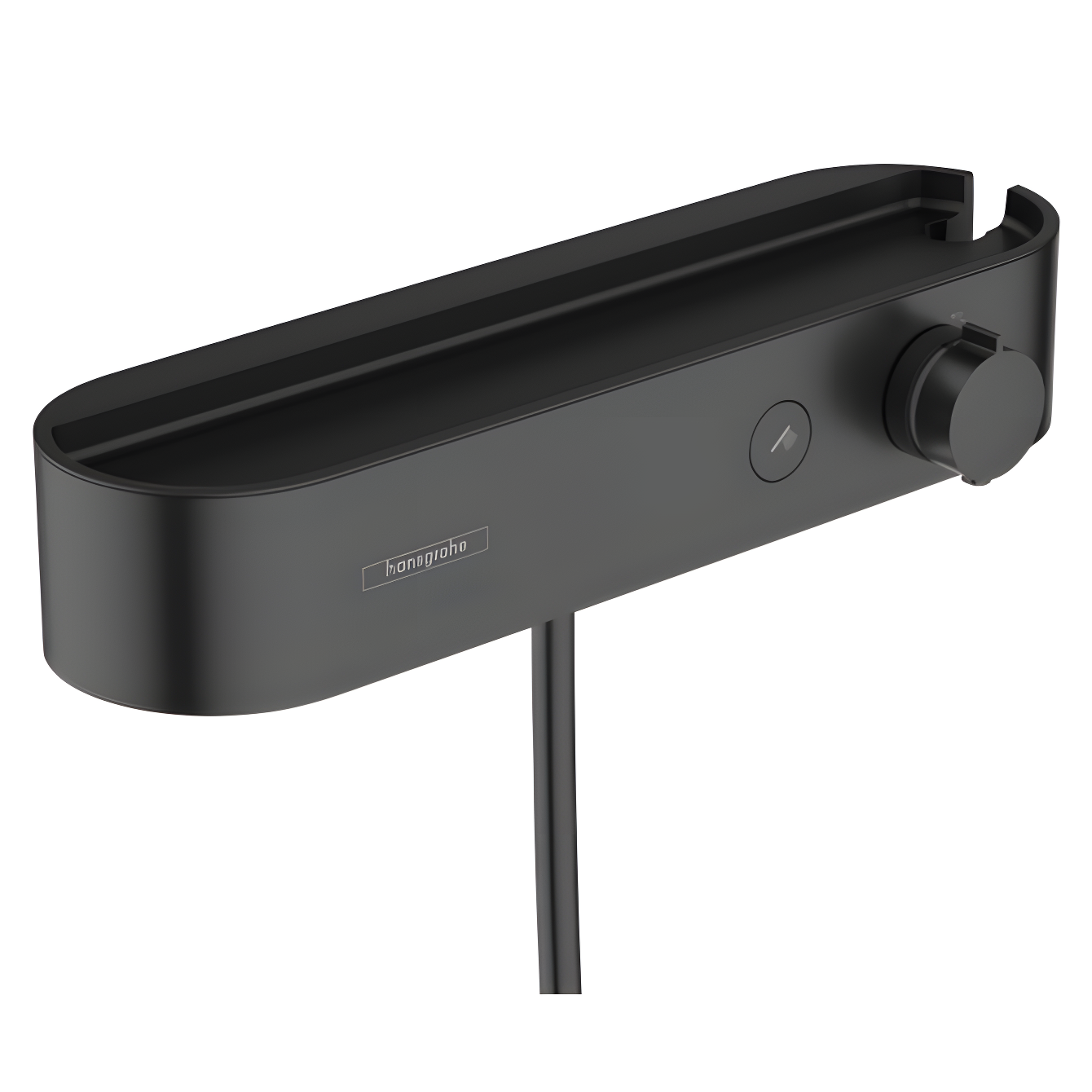 Термостат для душа Hansgrohe WallStoris латунь с ручной лейкой Черный матовый (24250670)