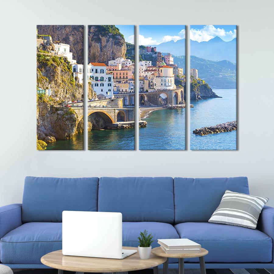 Модульная картина из 4 частей Амальфийское побережье 149x93 см (395-41)