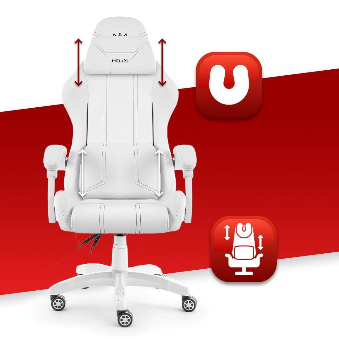 Комп'ютерне крісло Hell's HC-1014 White (5907196010392) - фото 6